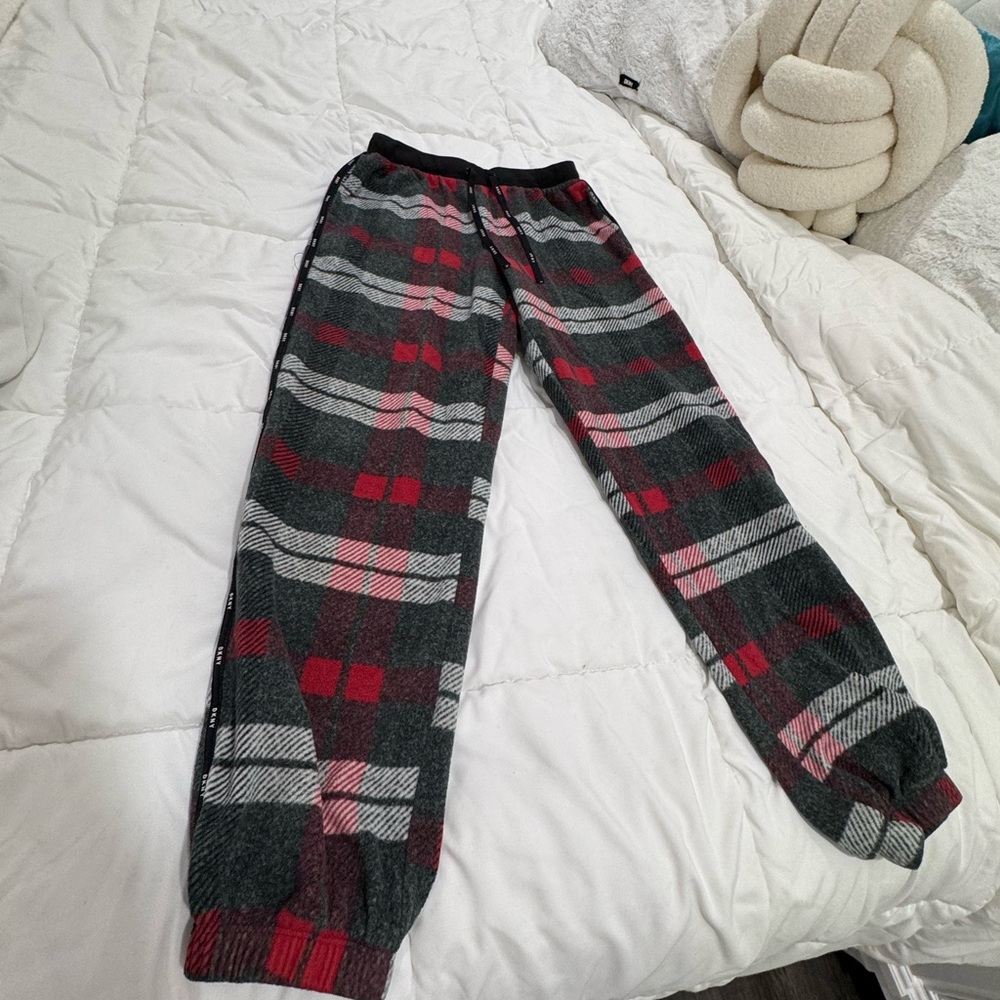 Plaid Kids Bottoms in Red and Gray